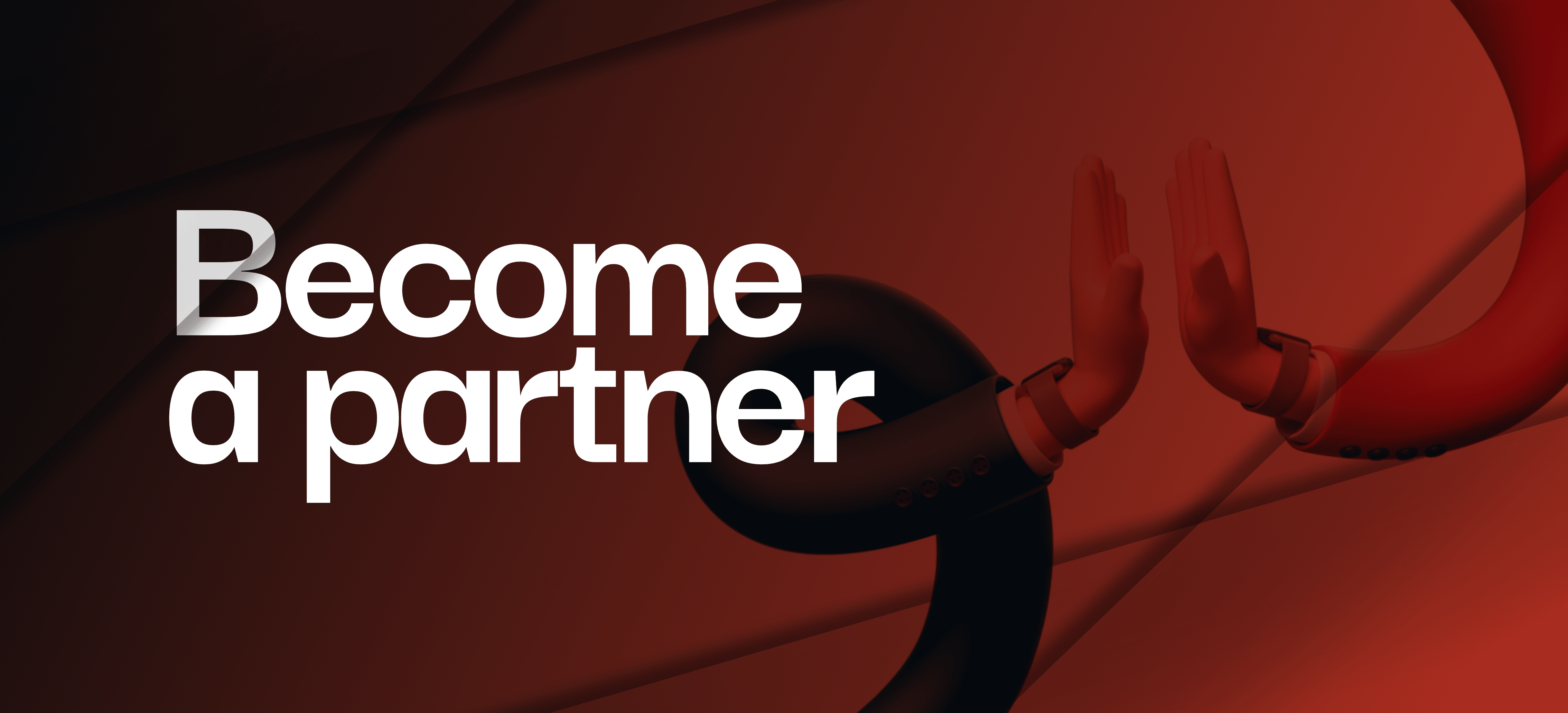 A Banner saying you can become a partner