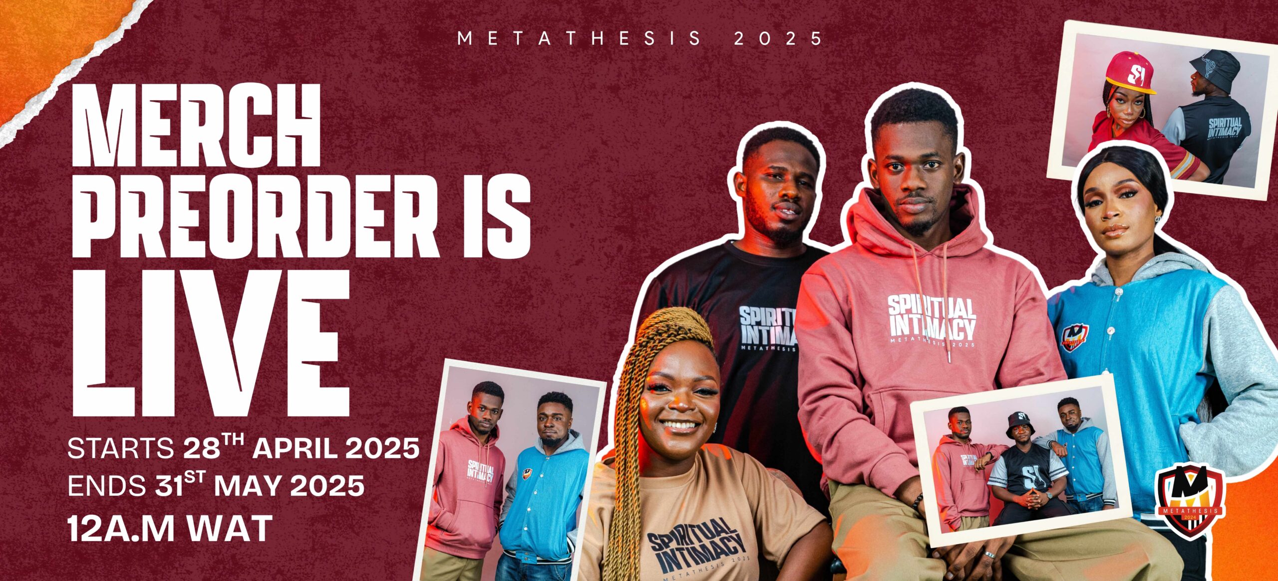 An image banner saying Merch section is now Live
