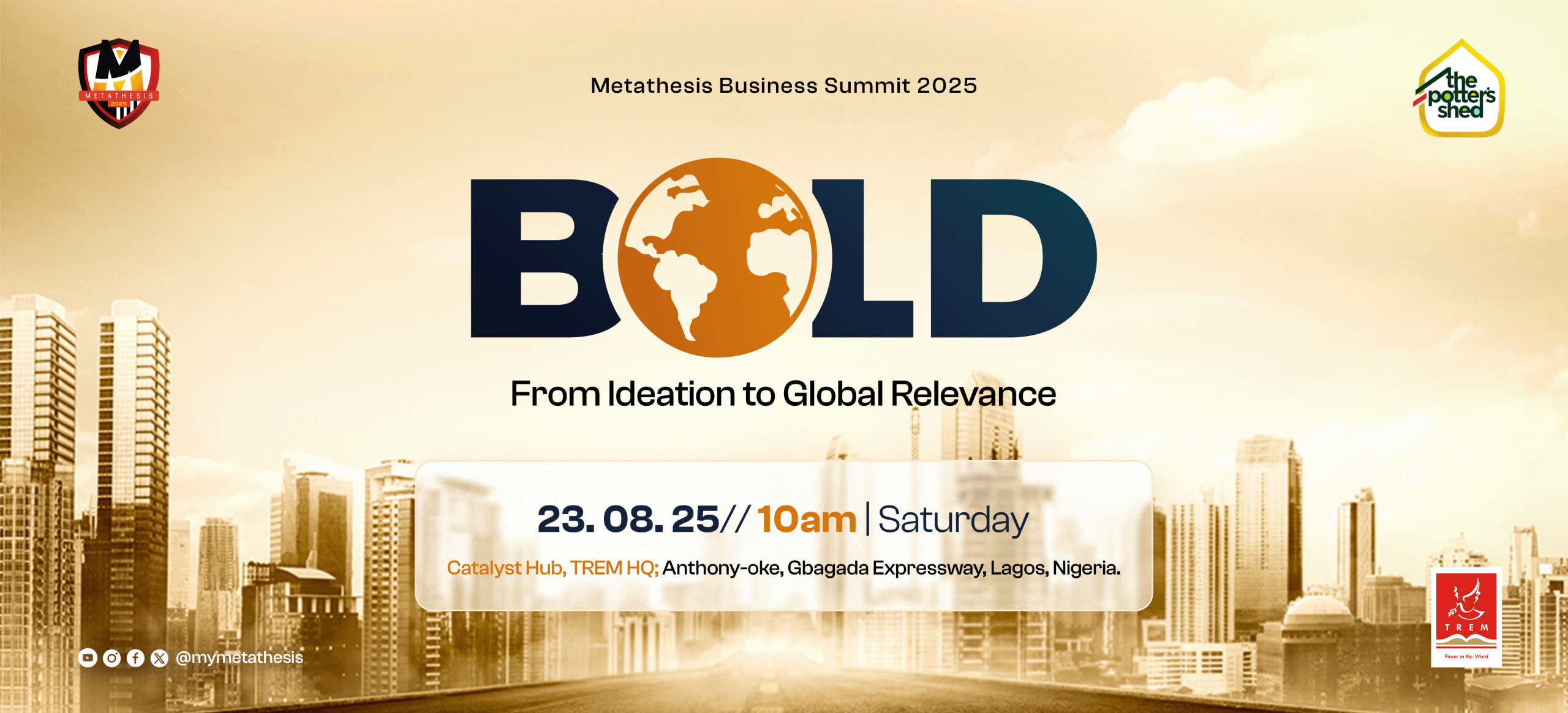 A Banner welcome invite to business bold summit